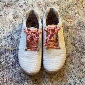 NOBULL All Love White Textures Women’s Sneakers with red accents